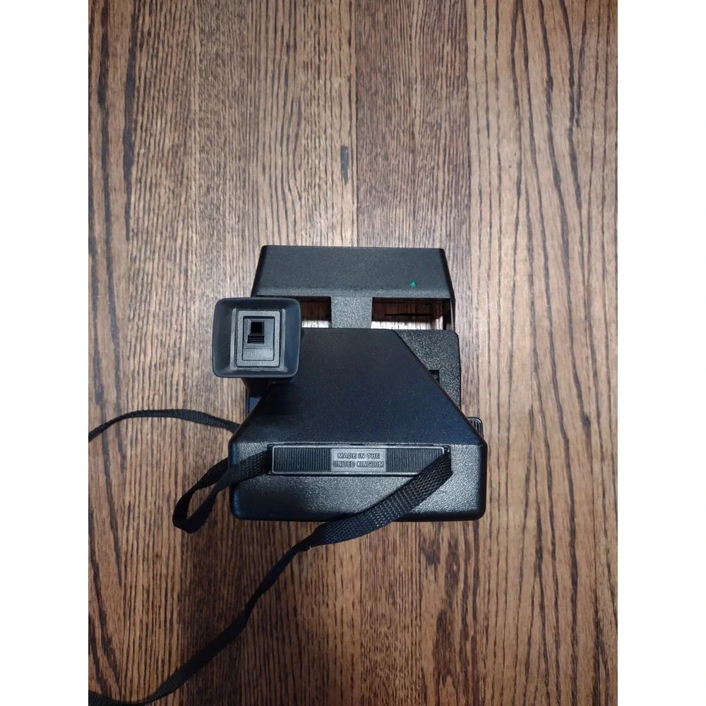 Vintage Polaroid OneStep Flash 600 Instant Film Camera Black w/Strap (UK Made)